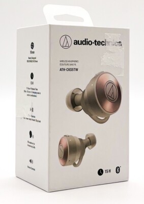 Audio-Technica SOLID BASS ATH-CKS5TW KH Bluetooth In-Ear Headphones - Grey