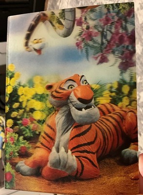 Lenticular 3D 1966 Walt Disney Jungle Book Tiger Snake Vintage Postcard