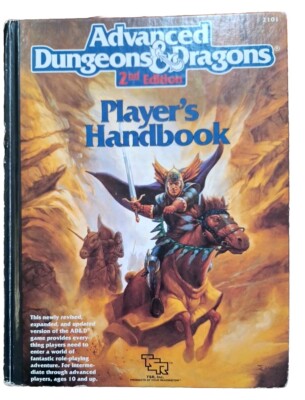 VTG Players Handbook Advanced Dungeons & Dragons 2nd Edition AD&D 2101 Hardcover