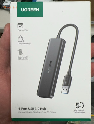 UGREEN USB 3.0 Hub, 4 Ports USB A Splitter Ultra-Slim USB Expander for Mouse