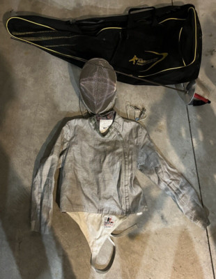 Absolute Epee Fencing Gear Jacket, Helmet, Foil with Bag RH Teen Beginners