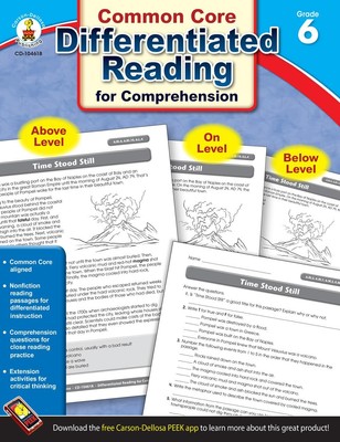 Carson Dellosa Differentiated Reading for Comprehension, Grade 6 Resource Bo...