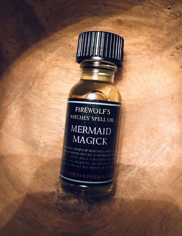 Mermaid Magick Spell Oil - Handmade, Organic, Witchcraft, Hoodoo, Wicca,