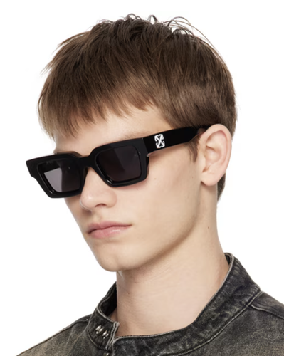 Pre-owned Off-white Oeri126s24pla0011007 Virgil Black Dark Grey Sunglasses