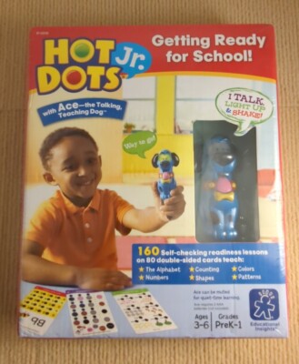 Hot Dots Jr. Getting Ready for School! Ace the Talking, Teaching Dog 160 Lessons