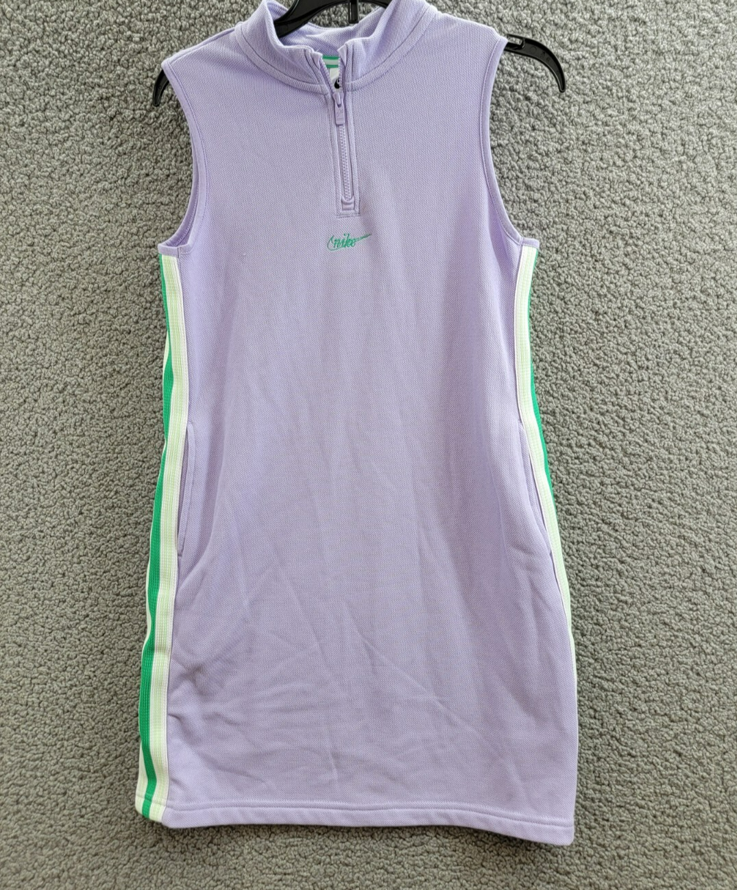 Nike Sportswear Mock-Neck Sleeveless Dress Big Girls L Light Purple Quarter Zip - Picture 2 of 15
