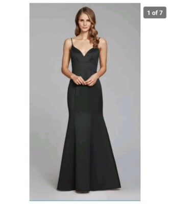 NWT HAILEY PAIGE OCCASIONS 5852 BLACK SZ 6 $270  FORMAL LENGTH GOWN DRESS