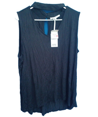 Rose + Olive Shirt Extra Large Womens Sleeveless Key Hole Scoop Choker Top Tunic