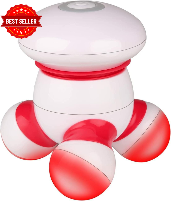Mini Handheld Massager, Portable Vibrating Body Massager with LED Light for Hand