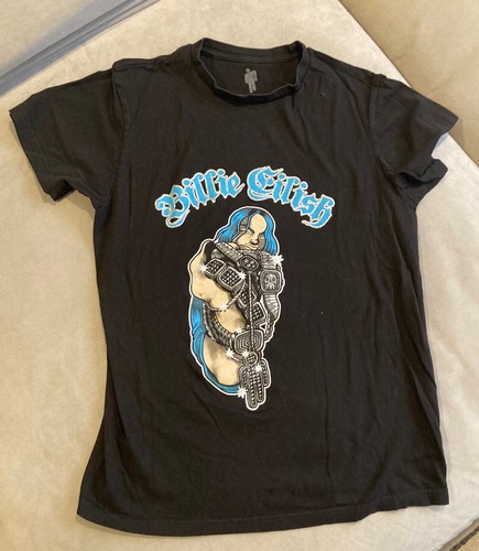Billie Eilish Lサイズ 本人着用 海外公式T Billie Eilish T Shirt Neon Logo Billie Official Unisex Blue