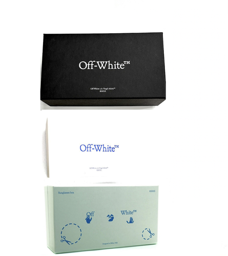 Pre-owned Off-white Oerj058s24pla0014000 Style 58 Light Blue Eyeglasses