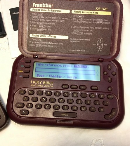 Franklin Electronic Bookman Holy Bible KJB-640 & KJB-1440 King James FREE SHIP