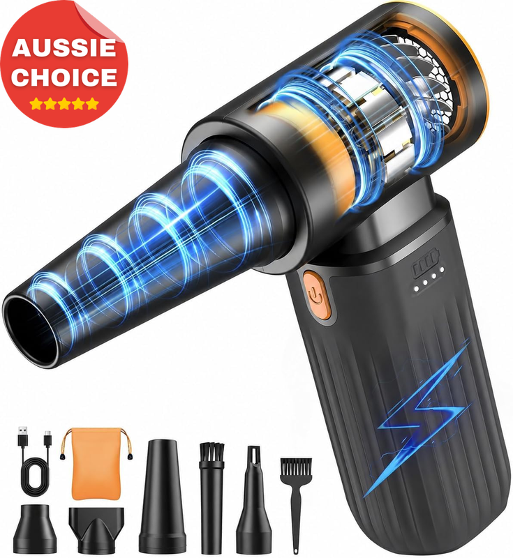 260000 RPM Compressed Air Duster High Pressure 5 Nozzles Cleaning Tool