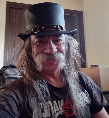 El Dorado Deadman Biker Hat SR2 Band Top Hat Steampunk Leather Top Hat