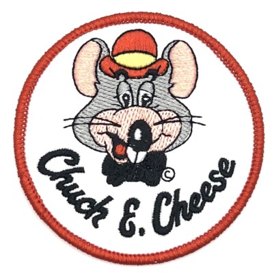 Chuck E Cheese Iron Showbiz Pizza Sew On Patch Vintage Style Retro Hat Cap