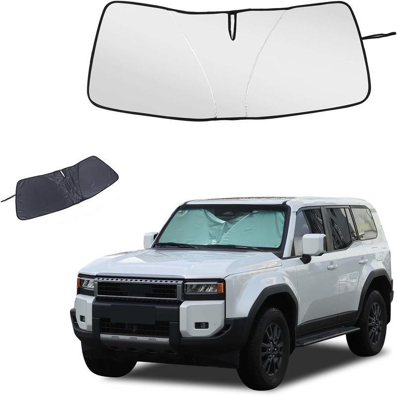Front Windscreen Sun Shade, Compatible with Toyota Landcruiser Prado 250 Series
