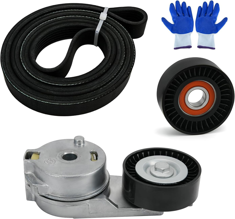 38323 Serpentine Belt Drive Tensioner Idler Pulley Kit Fit for Dodge Ram 1500 2500 3500 2009-2010, Fit for Ram 1500 2500 3500 2011-2018 V8 5.7L Replace 4861660AA 38018 6PK2020
