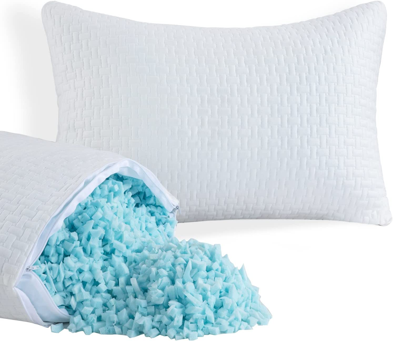 For Sleeping, Shredded Memory Foam Pillows King Size Set