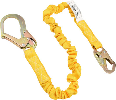 6Ft Single Leg Fall Protection Internal Shock Absorbing Stretchable Lanyard