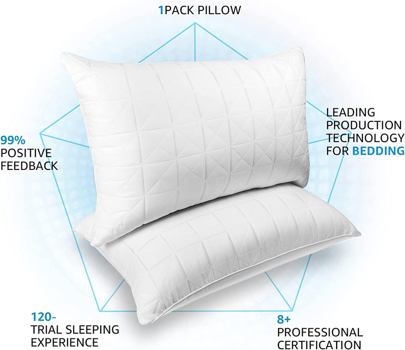 Pillows Standard Size Set of 2, 20 X 26 Cooling Side Sleeper Pillow Hotel Bed