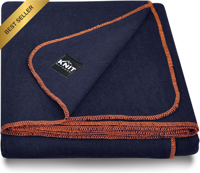 Large Military Wool Blanket - Warm & Thick Emergency Survival Blanket Great for