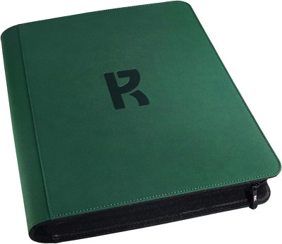 Green Top Loader Binder - Holds 288 Top Loaders, Premium Zipper Album for TCG, S