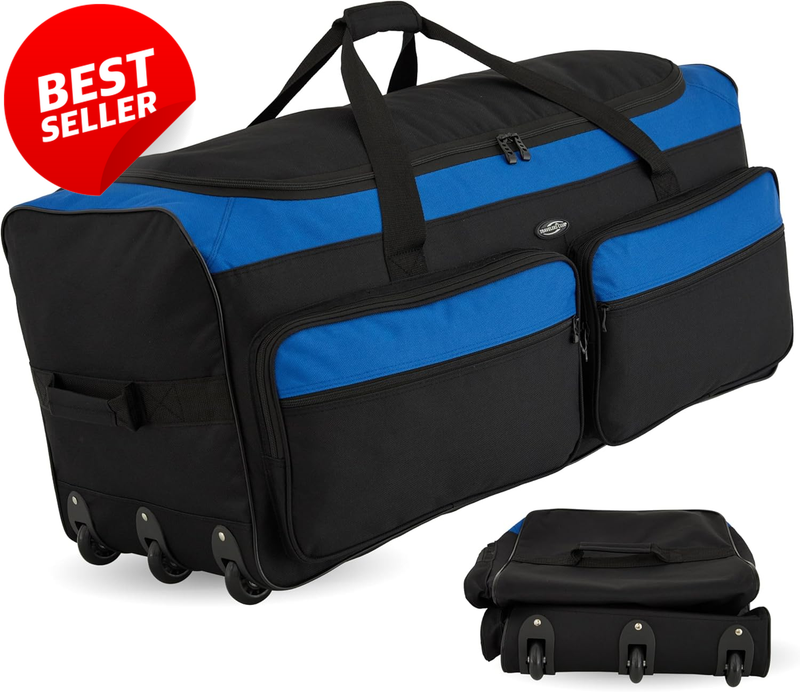 36in Asgard 3 Wheel Rolling Duffel Bag Travel Luggage Large - US