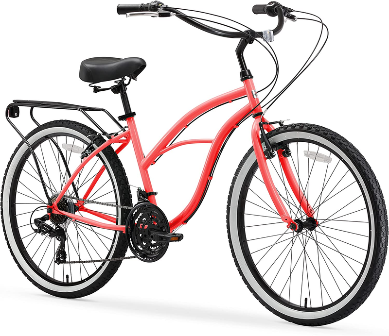 Sixthreezero around the Block Women'S Beach Cruiser Bike, 1/3/7/21 Speed Bicycle