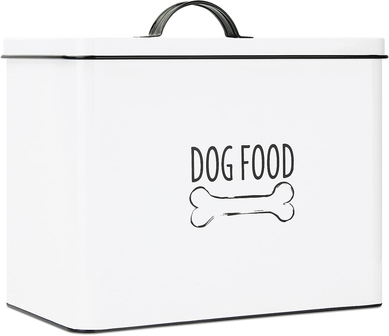 15 Lb | Large Metal Dog Food Canister