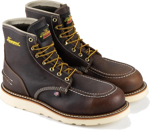 Pre-owned Thorogood 1957 Series 6” Waterproof Steel Toe Work Boots For Men -... In Briar Pitstop