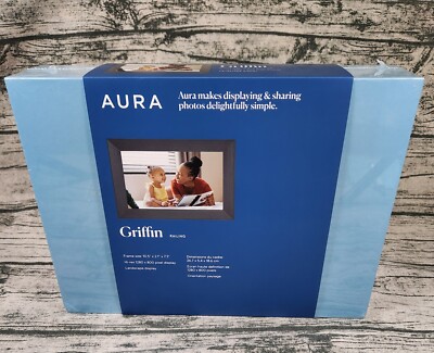 Griffin by Aura 10.1'' Digital Frame with Wi-Fi - Grey (Railing) - NEW/SEALED