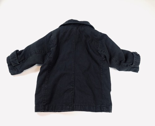 CHILDREN’S PLACE TCP Coat Boy 24 Months 2T Gray Cotton Twill Button Pockets Warm