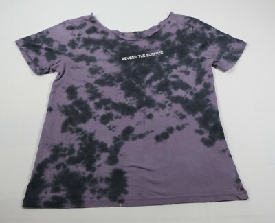 Beyond The Surface Lies The Truth Women's Cut Collar Tie Dye T-Shirt Sz L