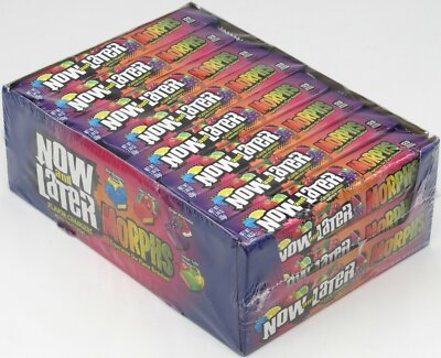 Now and Later Morphs Candy 24 Count Box Fruit Flavor Changers Chews Over 3.5 LBS