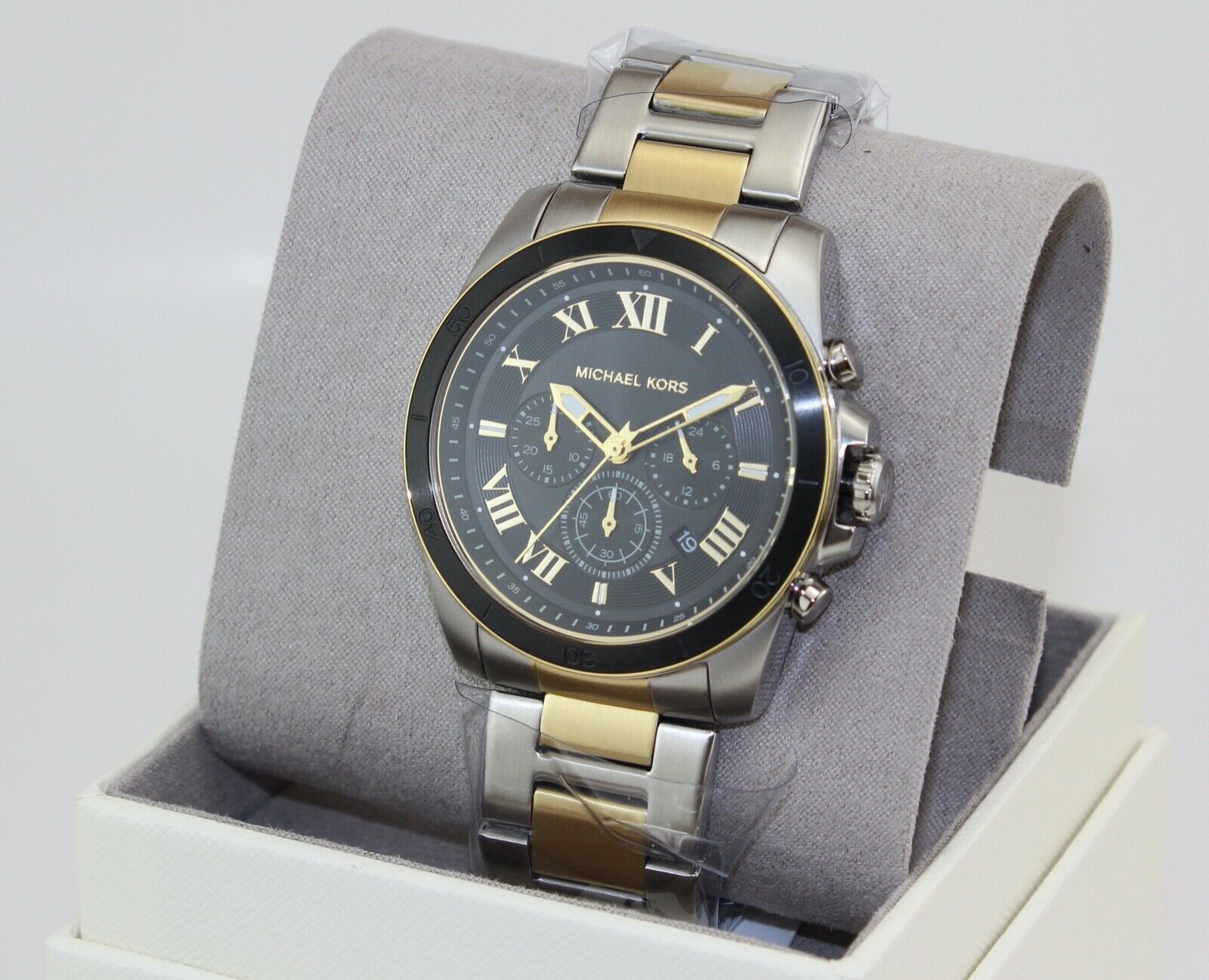 NEW AUTHENTIC MICHAEL KORS OVERSIZED ALEK SILVER GOLD BLACK NEW AUTHENTIC MICHAEL KORS OVERSIZED ALEK SILVER GOLD BLACK
