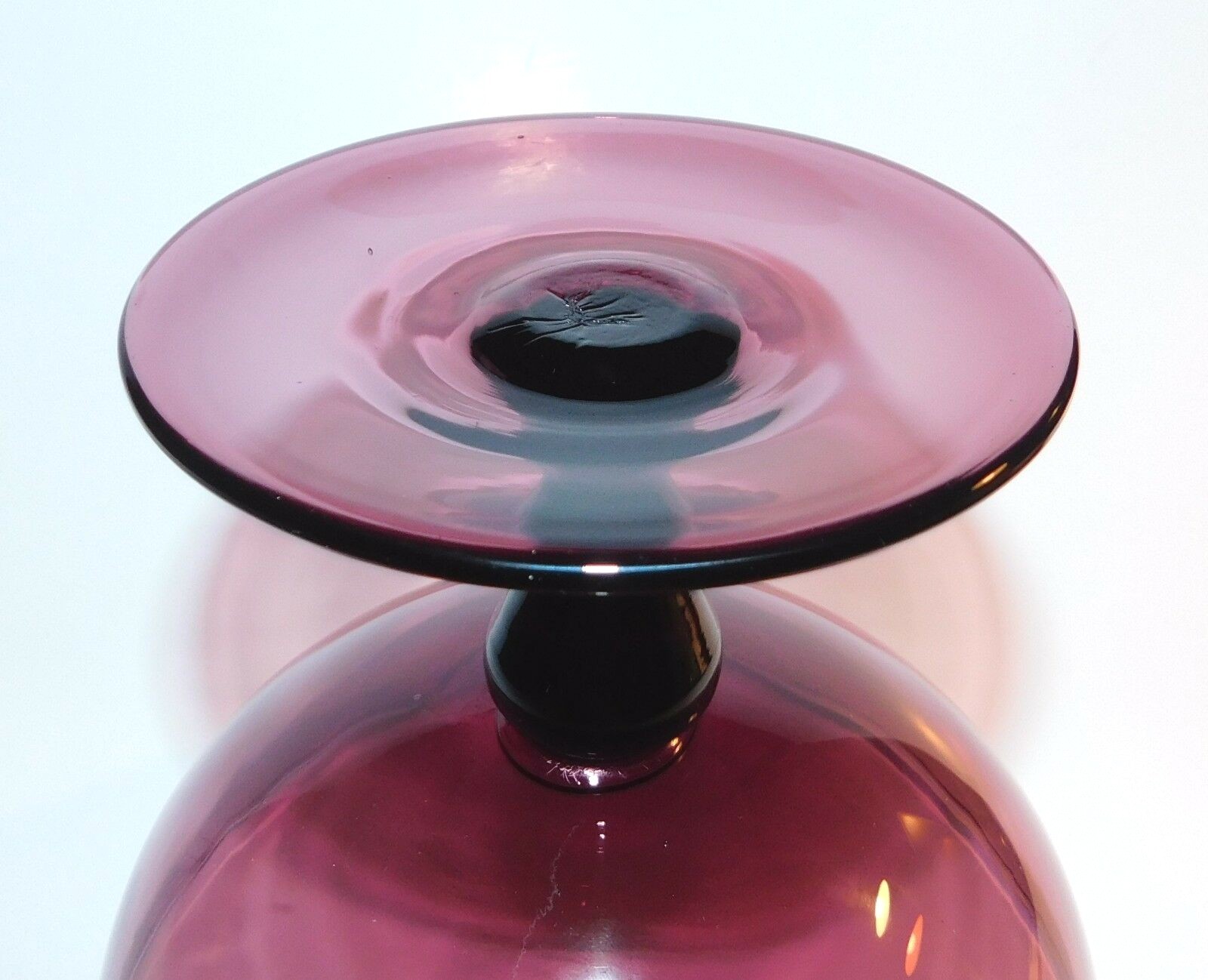 Vintage Amethyst Glass Compote