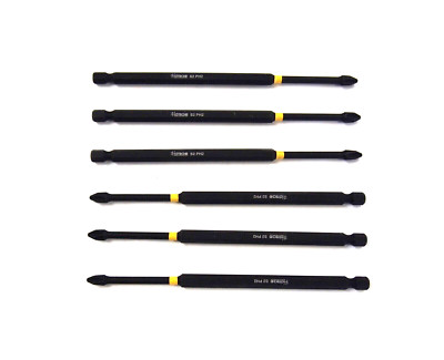 HOTECHE 6 Pc 6'' PH2 Impact Screwdriver Bits Magnetic 1/4'' Shank 251034