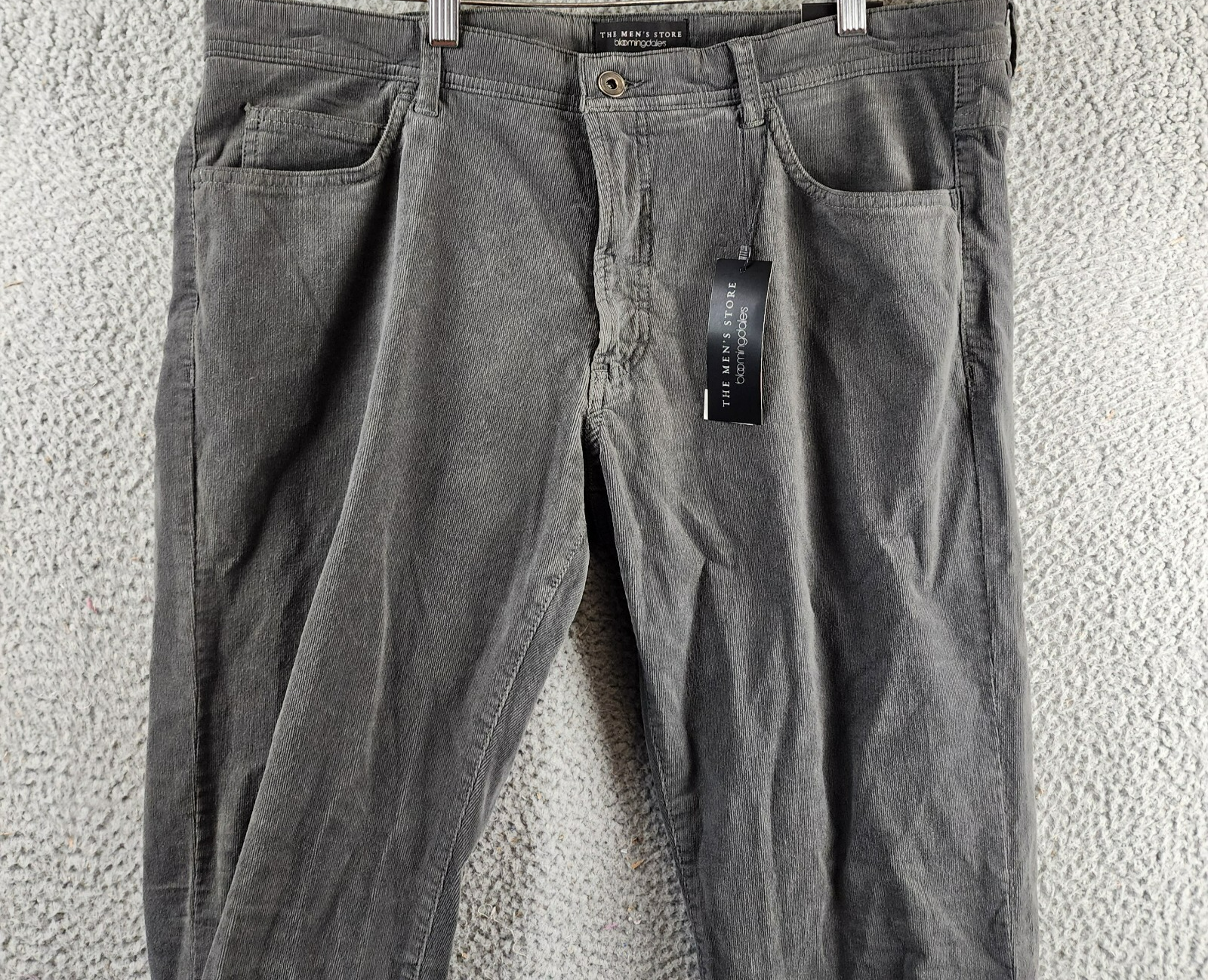 The Men's Store at Bloomingdale's Tailored Fit Corduroy Pants Men's 38Wx34L Gray - Picture 3 of 14