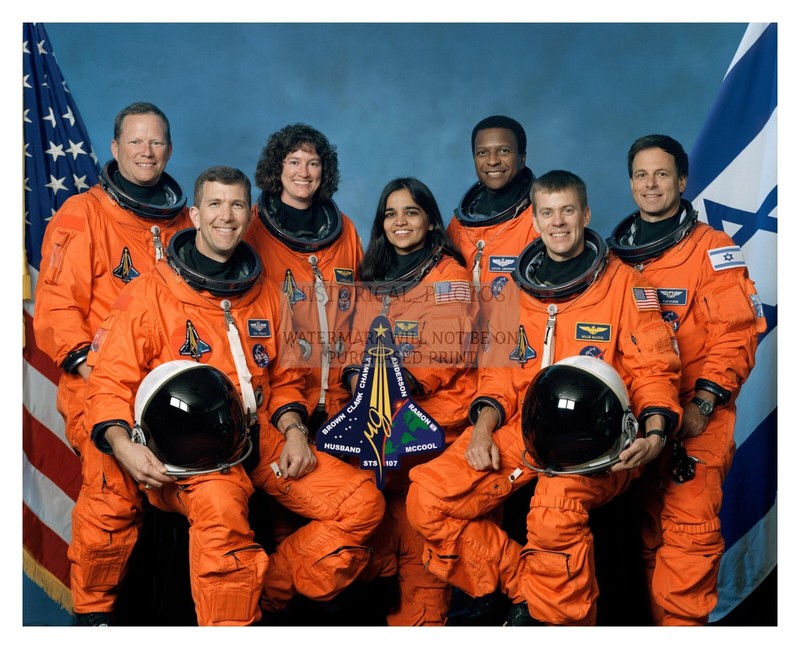SPACE SHUTTLE COLUMBIA STS-107 CREW NASA 8X10 PHOTO
