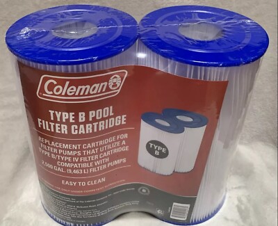2-pack Coleman Type B Type IV Pool Filter Replacement Cartridges Two Filters