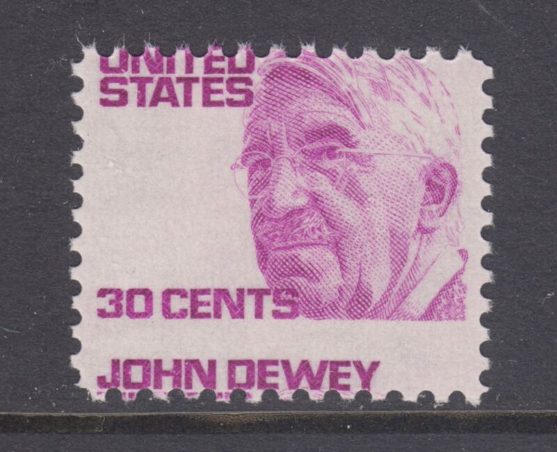 Us Sc 1291 Mnh. 1965-78 30c John Dewey, Horizontal Misperf Single, Vf