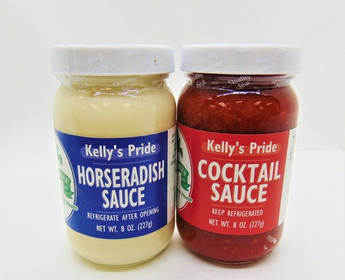 Kelly's Pride- 2 Pack Horseradish Sauce and Cocktail Sauce- 8 Ounce Jars