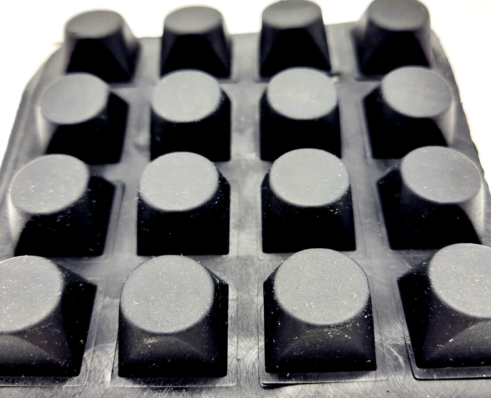 3/4" Wide Pyramid Rubber Stick on Feet 1/2" Tall 3M Adhesive Backed Bumper Pads