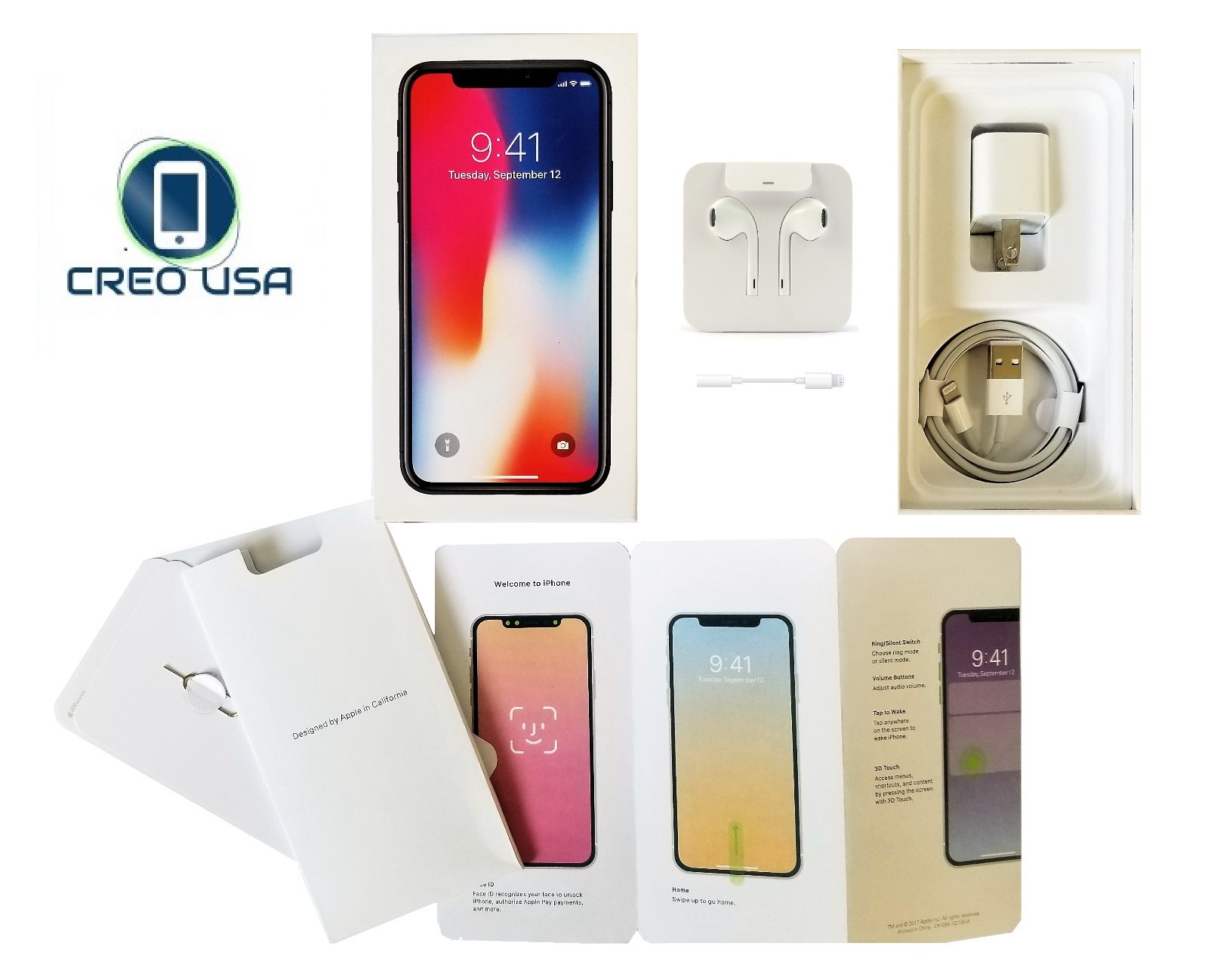 Apple iPhone X Box Retail Original Box With ALL OEM Apple iPhone X Box Retail Original Box With ALL OEM