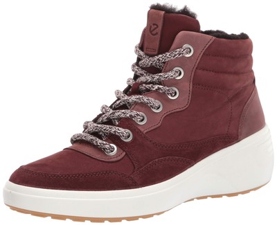NEW w/FREE SHIPPING -  ECCO womens Soft 7 Wedge Tred Winter Ankle Boot, Chocol..