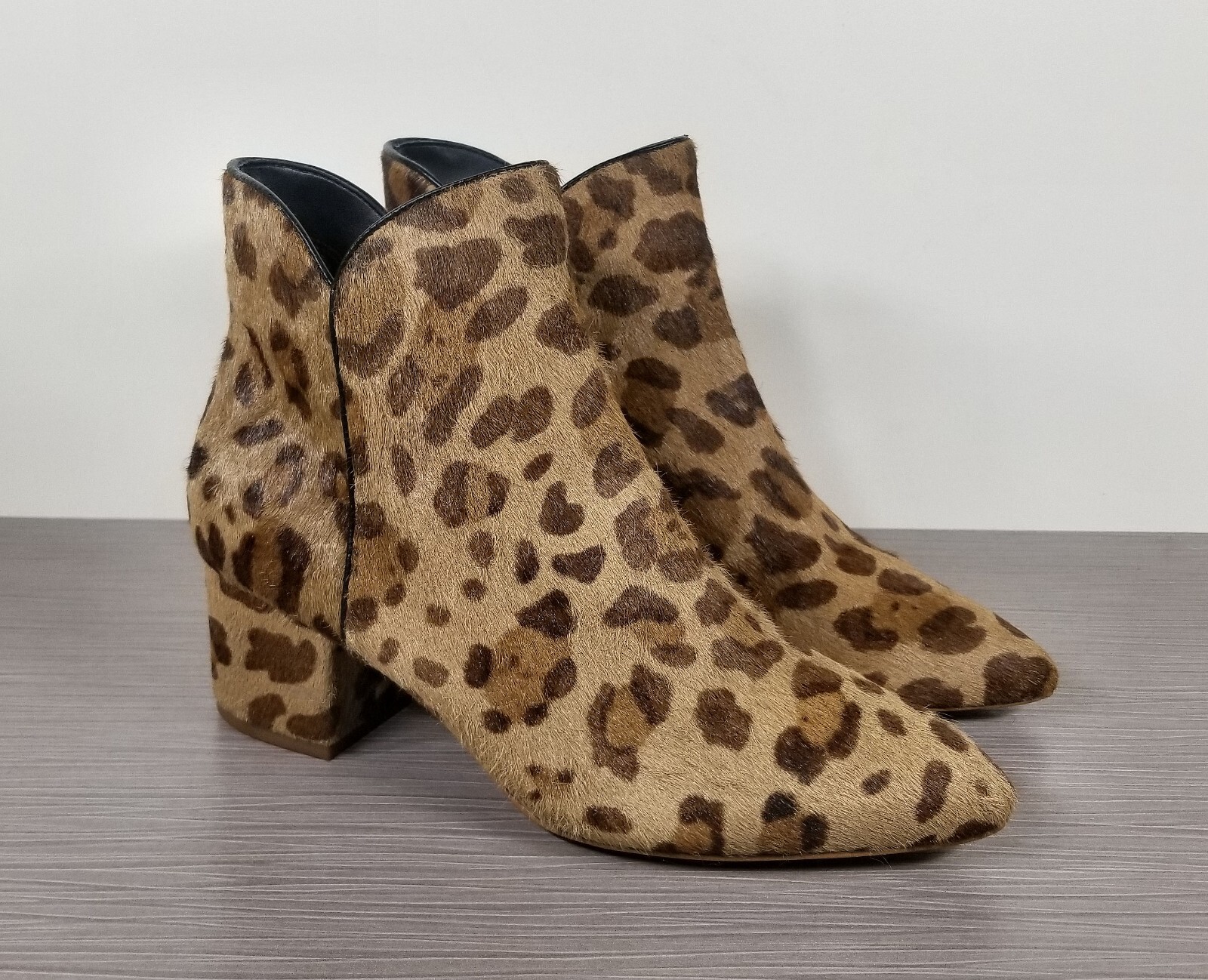 Cole Haan Elyse Ankle Bootie, Leopard Calf Hair, Womens Size 7 B