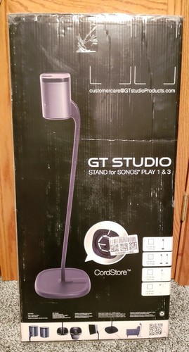 GT STUDIO Speaker Stand for SONOS One, Play 1 or 3 Premium Surround Sound (NEW)