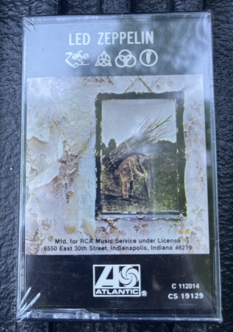 Led Zeppelin IV ZoSo Symbols Cassette Tape Atlantic NEW