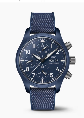 Pre-owned Iwc Schaffhausen Iwc Pilot's Watch Chronograph "oceana" Top Gun Blue Ceramic Automatic 41 2024