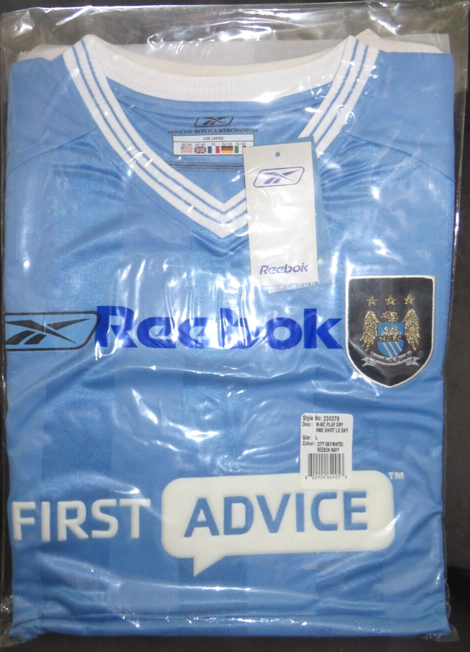 BNWT 2003/04 MANCHESTER CITY OFFICIAL SIZE L MENS HOME